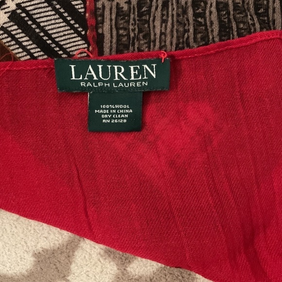 RALPH LAUREN WOOL WINTER SCENE SCARF - Picture 6 of 6